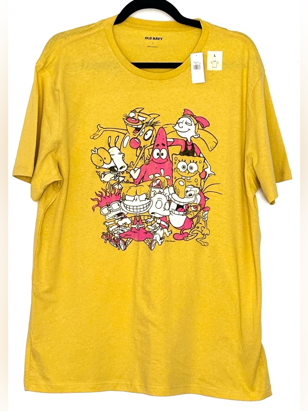 Old Navy Nickelodeon 90s Rugrats Graphic T-Shirt Yellow Size L NWT
